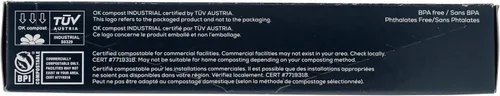 Vista 3 de BioBag Bolsas de almacenamiento de alimentos resellables 100% compostables certificadas, 20 unidades, cuartos de galón, perfectas para refrigerador