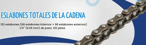 Vista 8 de Cadena para Razor MX500 y MX650 – Resistente – Cadena de transmisión de 132 eslabones – Cadena de rodillos #25 132L – Cadena de transmisión