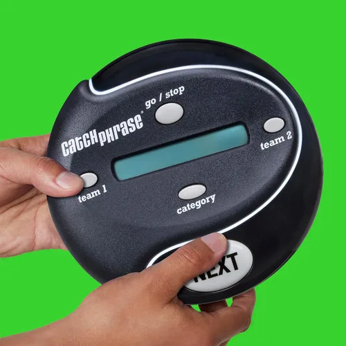 Vista 2 de Hasbro Gaming Catch Phrase - Juego electrónico Divertidos juegos de fiesta de mano activos para adultos, adolescentes y niños 4 o más jugadores
