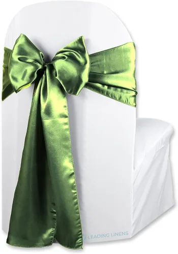 Vista 18 de Funda de satén para silla con lazo – Elegantes fajas para bodas, banquetes, recepciones, eventos especiales, restaurantes y fiestas – 28 opciones