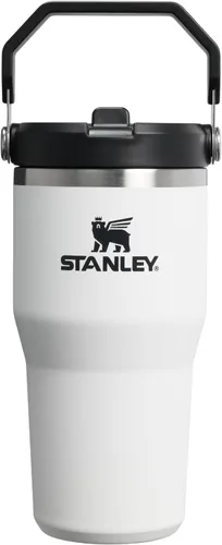 Vista 35 de STANLEY IceFlow 2.0 - Vaso con pajilla abatible con asa, 30 onzas, tapa giratoria y popote abatible, botella de agua a prueba de fugas, acero Tiza