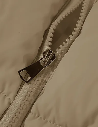 Vista 2 de Chaqueta corta acolchada de invierno para mujer, manga larga, con botones, abrigo corto