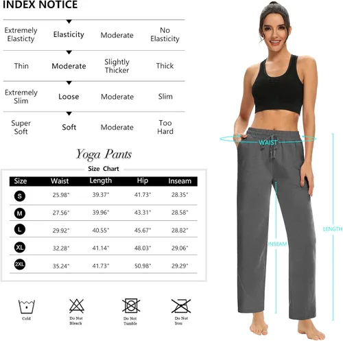 Vista 6 de DIBAOLONG Pantalones deportivos para mujer, holgados, cómodos, informales, de pierna ancha, con cordón, cintura alta, pantalones de pijama