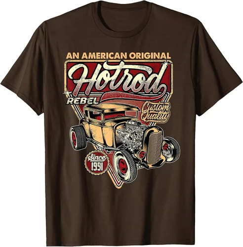 Vista 71 de Camiseta vintage Hot Rod Speed and Power para hombre Asphalt Grey