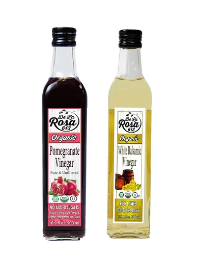 Vista 9 de De La Rosa - Vinagre balsámico orgánico y aceite de oliva virgen extra orgánico, 100% puro, vegano, kosher, sin OMG y sin gluten, ideal