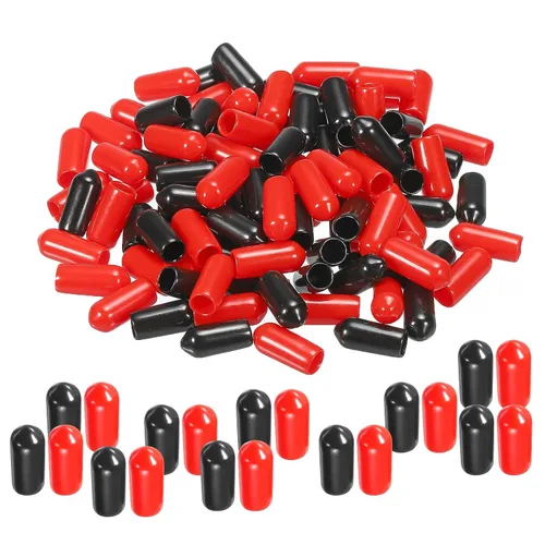 Vista 72 de MECCANIXITY 50 unids tapas de goma Surtido de 0.079 in PVC vinilo tornillo rosca protector para tornillo tornillo negro rojo