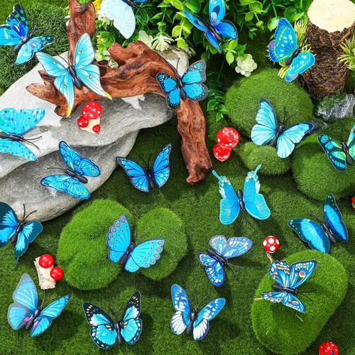 Vista 7 de 36 alfileres de mariposa 3D, broche de seguridad de plástico, decoración de México a granel para ropa de solapa, manualidades, decoración