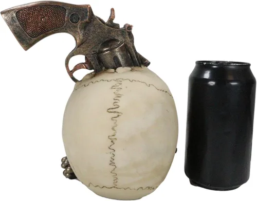 Vista 9 de Ebros Gift Figura de vaquero occidental con pistola y balas, figura de 6.75 pulgadas de alto, estatua de esqueleto del oeste salvaje para decoración