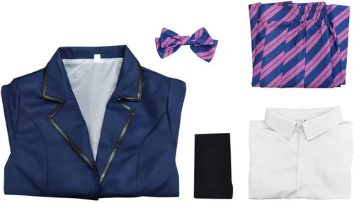 Vista 6 de Anime Komi Can't Communicate Cosplay Shouko Komi Najimi Osana Cosplay Traje de escuela secundaria marinero uniforme azul marino