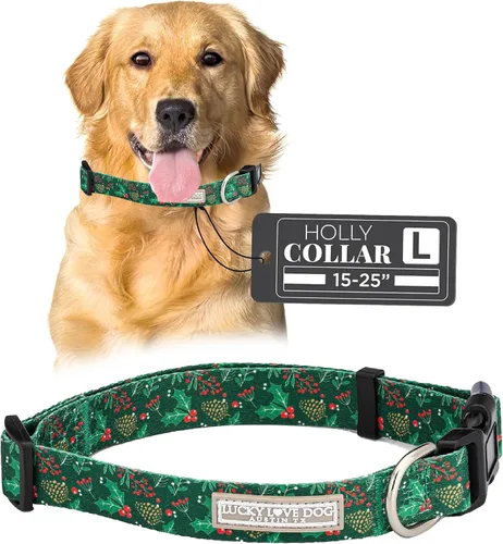 Vista 61 de Lucky Love Dog - Collar de perro ajustable con hebilla de fácil clic para los pequeños, duradero y cómodo para perros machos y hembras, collar
