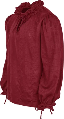 Vista 2 de Meikulo Camisas Henley pirata para niños, disfraces de Halloween, medievales, renacentistas, con cordones, para niños de 5 a 14 años