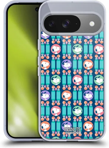 Vista 210 de Head Case Designs Snoopy Deco Dreams - Funda de gel con licencia oficial de Peanuts Blue Pattern [protección de grado militar] compatible con Google