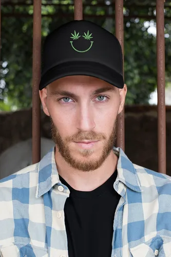 Vista 2 de ALLNTRENDS Gorra Trucker Weed Smiley Snapback 420