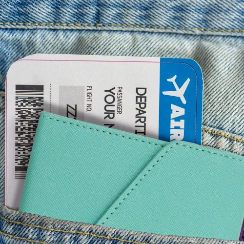 Vista 7 de Billetera de viaje multiusos, con bloqueo RFID, soporte para pasaporte, organizador de documentos, funda para pasaporte, tarjeta de crédito, Verde