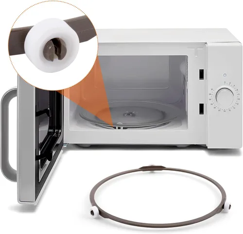 Vista 7 de Anillo giratorio de microondas de 7 pulgadas con rodillos de 0.59 pulgadas, anillo de microondas para tocadiscos giratorios, accesorios