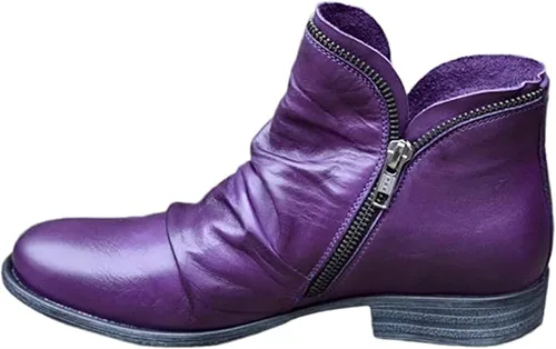 Vista 19 de Ladmiple Botas vaqueras para mujer, pantorrilla ancha, pie ancho, botas de tobillo vaquera occidental, botas de combate, zapatos para caminar