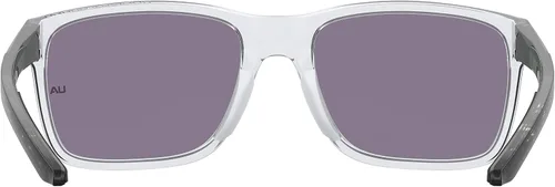 Vista 4 de Under Armour Gafas de sol rectangulares UA Hustle para hombre, Cristal NegroVerde Polarizado Multi