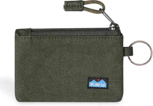 Vista 15 de KAVU Stirling Cartera delgada de lona de algodón con cremallera de doble cara