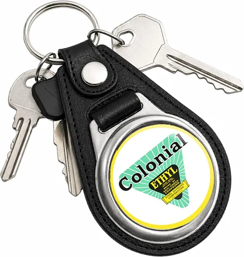 Vista 90 de Brotherhood Round Key Chain for Vintage Motor Oil, Petroleum, and