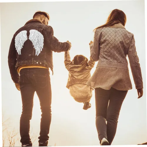 Vista 5 de Sequin Angel Wings Iron-on Applique Patch DIY Embroidered Cloth Decor for Jackets Backpacks Holiday Costumes Silver