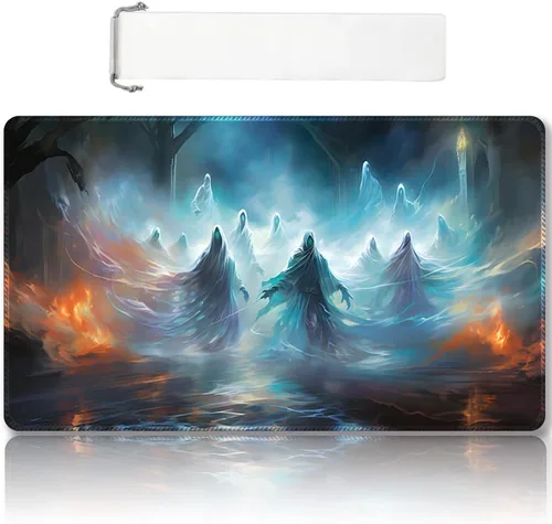 Vista 37 de Tapete de juego MTG cosido de alta calidad con zonas y parte trasera de goma antideslizante, tapete de juego TCG para MTG y otros juegos de cartas