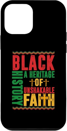 Vista 12 de Funda cristiana para iPhone 15 Heritage Of Unshakable Faith Black History Month