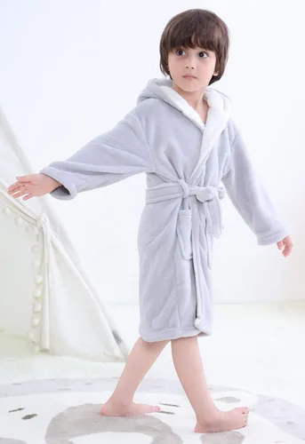 Vista 4 de Bebé Unisex felpa animal con capucha bata para bebé ropa de dormir multicolor