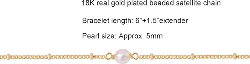 Vista 2 de DeScount - Pulsera de cadena de elegante oro para mujer, pulseras de cadena individual o en capas, con eslabón de dije de corazón, karma, triángulo