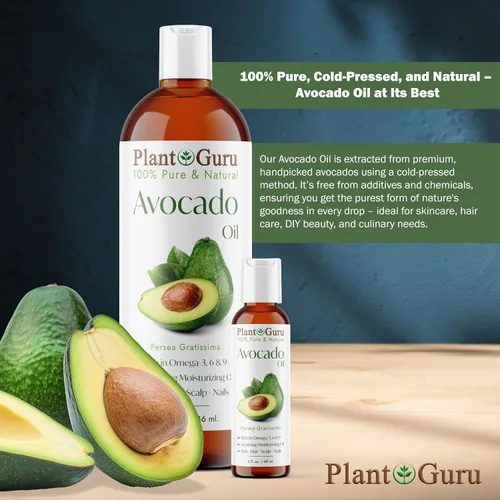 Vista 7 de Aceite de aguacate de 4 onzas líquidas prensado en frío, 100% puro y natural, portador para el crecimiento de la piel, la cara y el cabello.