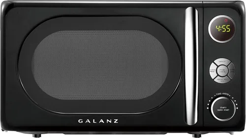 Vista 13 de Galanz GLCMKZ11BKR10 - Horno microondas retro de encimera, con funciones de cocción y recalentamiento automáticos, descongelación, inicio rápido