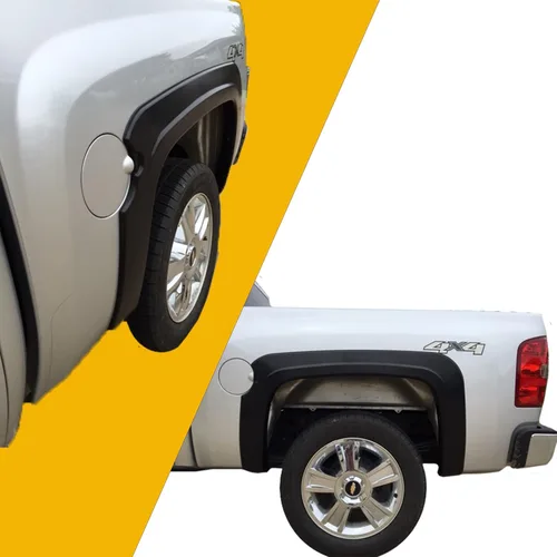 Vista 4 de Guardabarros con diseño de fábrica/OE para Chevrolet Silverado 2007-2013. Juego de 4 (modelos de cama corta (5'8")) NO ES COMPATIBLE CON NINGÚN