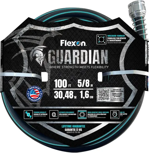 Vista 6 de Flexon Guardian - Manguera de jardín resistente a las torceduras de 5/8 pulgadas x 50 pies con tecnología TangleGuard, duradera, flexible, sin