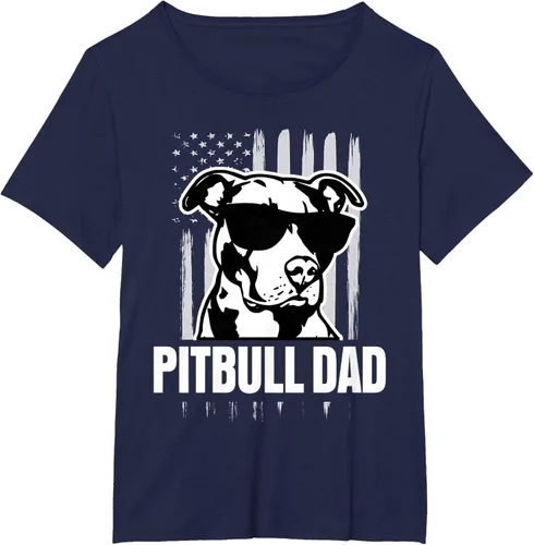 Vista 14 de Pitbull Dad - Camiseta para hombre con orgullo American Pit Bull Dog, Negro, S
