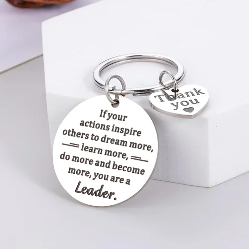 Vista 6 de Llavero de agradecimiento al jefe, regalo para hombres, mujeres, regalo de oficina para líderes, supervisores, mentores, compañeros de trabajo