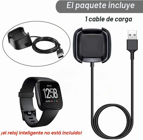 Vista 4 de Cargador para Fitbit Versa (no para Versa 2/3), cable de carga USB de repuesto para reloj inteligente Fitbit (3.3 pies/3.3 ft)