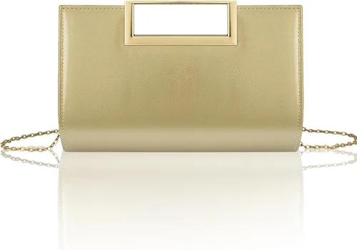 Vista 13 de Gets Bolso de mano para mujer, de piel sintética, bolso de noche para formal, boda, fiesta, bolso cruzado pequeño con cadena