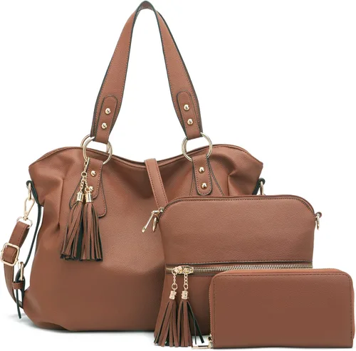 Vista 8 de Juego de carteras y carteras para mujer, bolso grande con cartera, 3