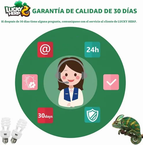 Vista 7 de LUCKY HERP Lámpara fluorescente compacta UVA UVB para reptiles 5.0, 13 W, lámpara tropical para terrario