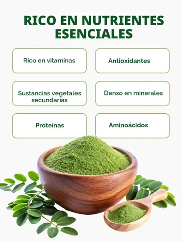 Vista 5 de PURA VIDA MORINGA Polvo orgánico de origen único - Polvo de hojas 100% premium, moringa oleifera orgánica USDA, polvo de hoja de moringa - Perfecto