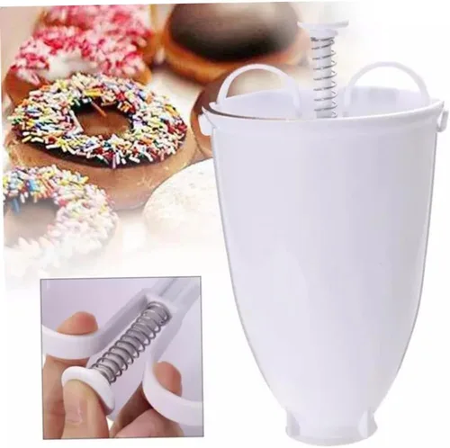Vista 4 de Fabricantes de donuts, máquina manual de donas de plástico, herramientas de hornear para hacer pasteles de cocina