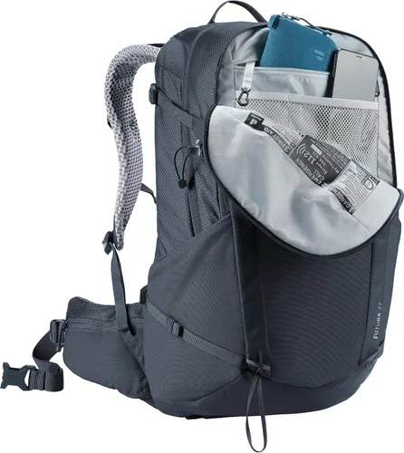 Vista 9 de Deuter Mochila Futura de 27 L, mochila ligera para senderismo Negro