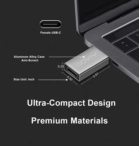 Vista 5 de [10Gbps] Adaptador USB C hembra a USB macho, adaptador USB A a USB C, paquete de 3, sincronización de datos de súper velocidad de un solo lado y 3