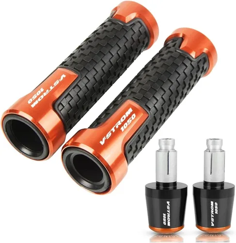 Vista 4 de Motorcycle Handlebar Grips for Suzuki VSTROM1050 V-Strom VStrom 1050 2019 2020 2021 Motorcycle 22MM Handlebar Hand Grips Rubber Handle Bar End Cap