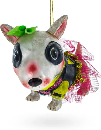 Vista 2 de Elegante Pitbull - Adorno navideño de vidrio soplado