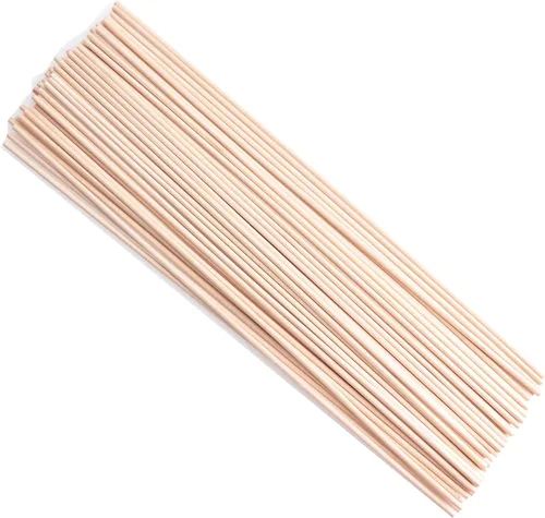 Vista 6 de 60 varillas de madera de 4 pulgadas de madera natural sin terminar para proyectos de manualidades, decoración del hogar, decoración del hogar