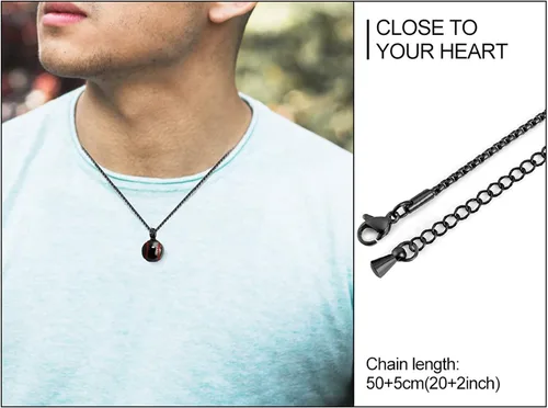 Vista 5 de abooxiu Collar de urna de béisbol para cenizas de acero inoxidable con colgante conmemorativo, colgante de cenizas humanas, para mujeres y hombres