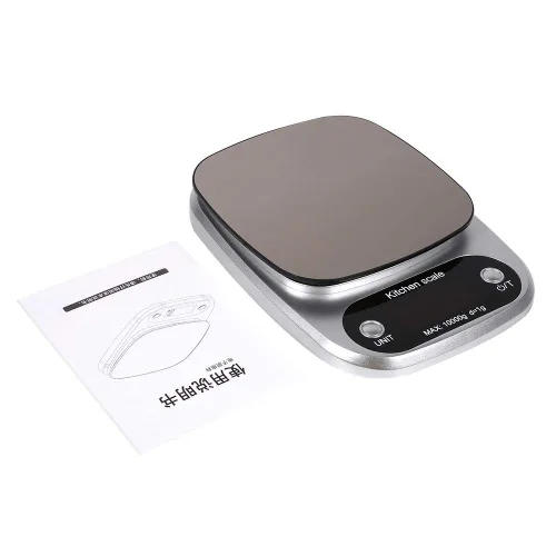 Vista 9 de Báscula de alimentos de cocina, báscula electrónica de alimentos de cocina 22.0 lbs/1G Digital Lcd Alimentos Die Cálculo Pesaje Balanza Balanza Sin