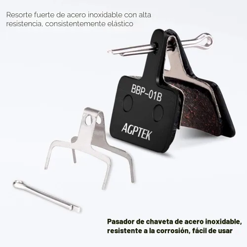 Vista 4 de AGPTEK Bike Brake Pads, High-Performance Brake Pads, Disc Brake Pads & Spring for Mountain Bike Disc Brakes,Bike Pads Compatible with TRP Tektro