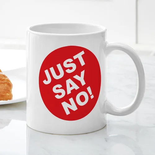 Vista 3 de CafePress Just Say No! Taza de café de cerámica de 11 oz (11.0 fl oz)