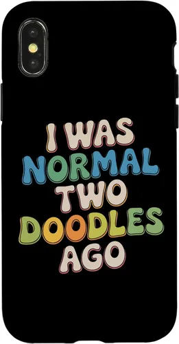 Vista 5 de Doodle Parent Humor I was Normal Two Doodles Ago Dog Owner Case for iPhone 16